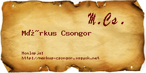 Márkus Csongor névjegykártya