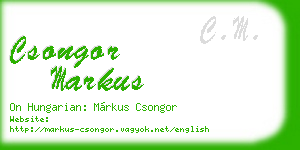 csongor markus business card
