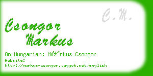 csongor markus business card